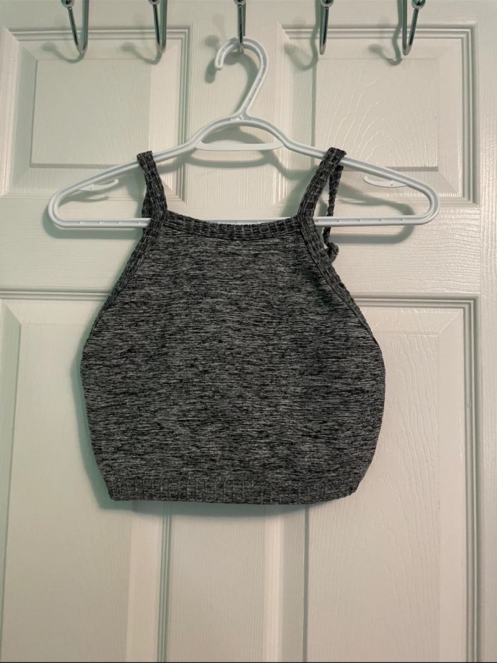 Forever 21 Gray Heather Cropped Tank Top